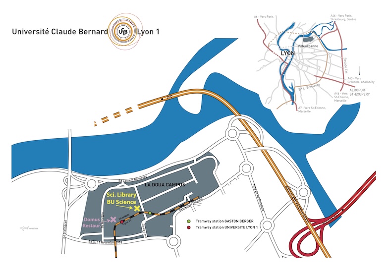 Map of the La Doua Campus